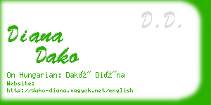 diana dako business card